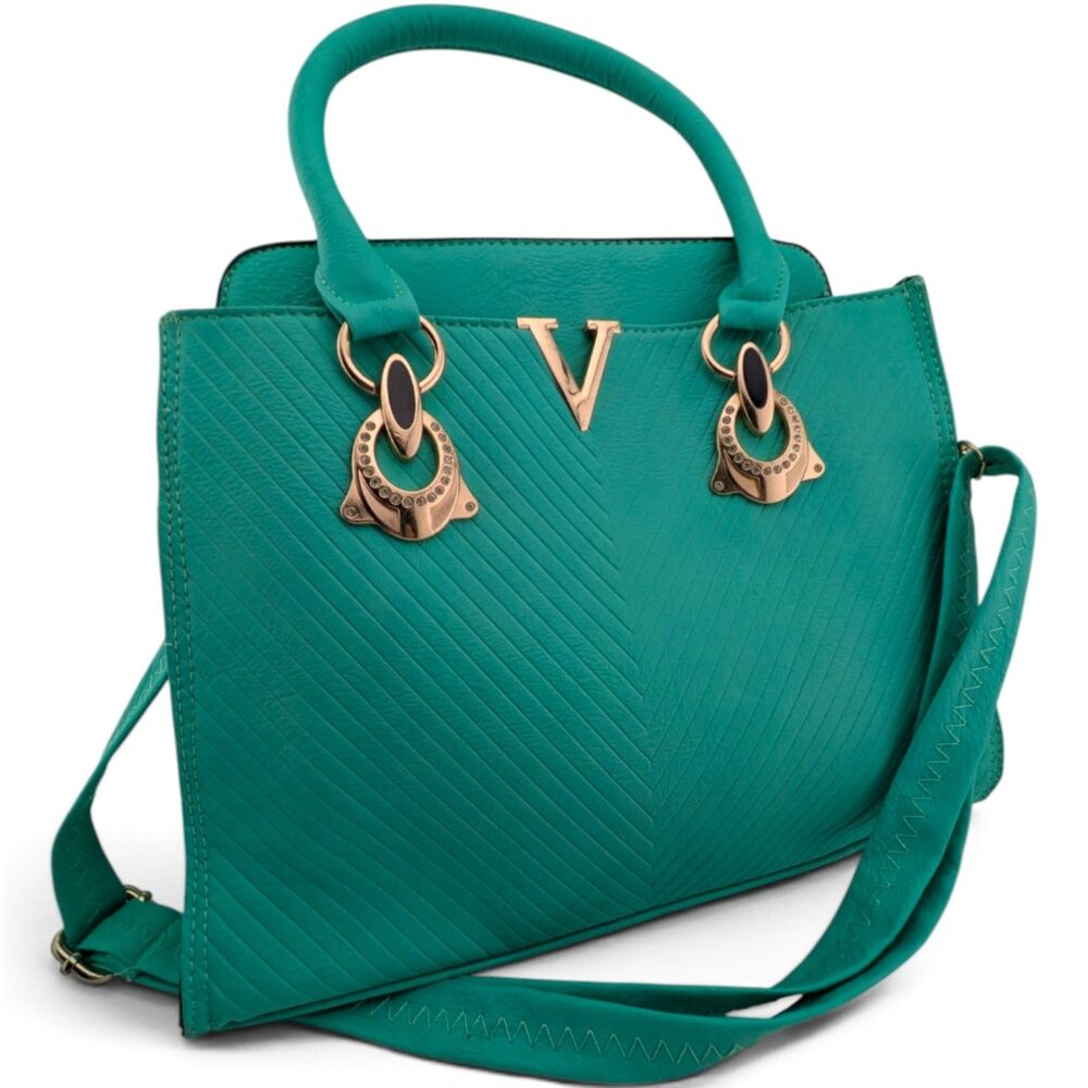 Aqua Satchel Purse Top Handle Shoulder Crossbody Bag